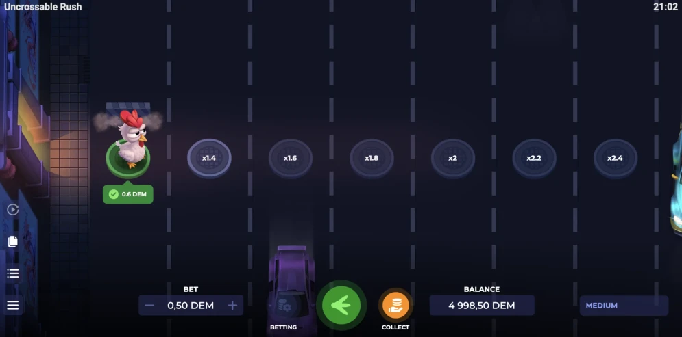 Uncrossable Rush Game